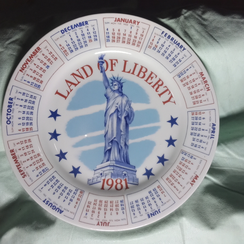 1981 calender plate